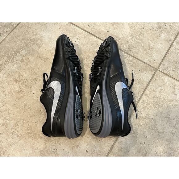 Nike Lunar Command Black Leather MENS Size 10 Spiked Golf Shoes MINT WOW - Picture 6 of 10